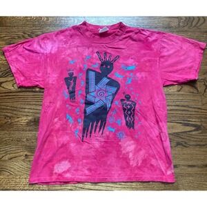 Vintage 90's Dagoli Ancient Cave Art Shirt Mens Medium Vancouver Indian Nature